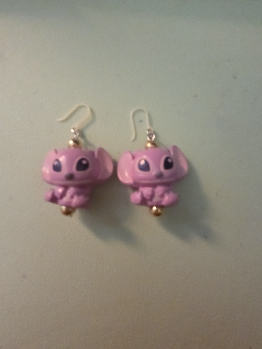 Hand Crafted Angel Squish-a-lots Earrings With Plastic Retainers